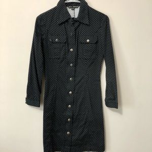 Black and while polkadot dress